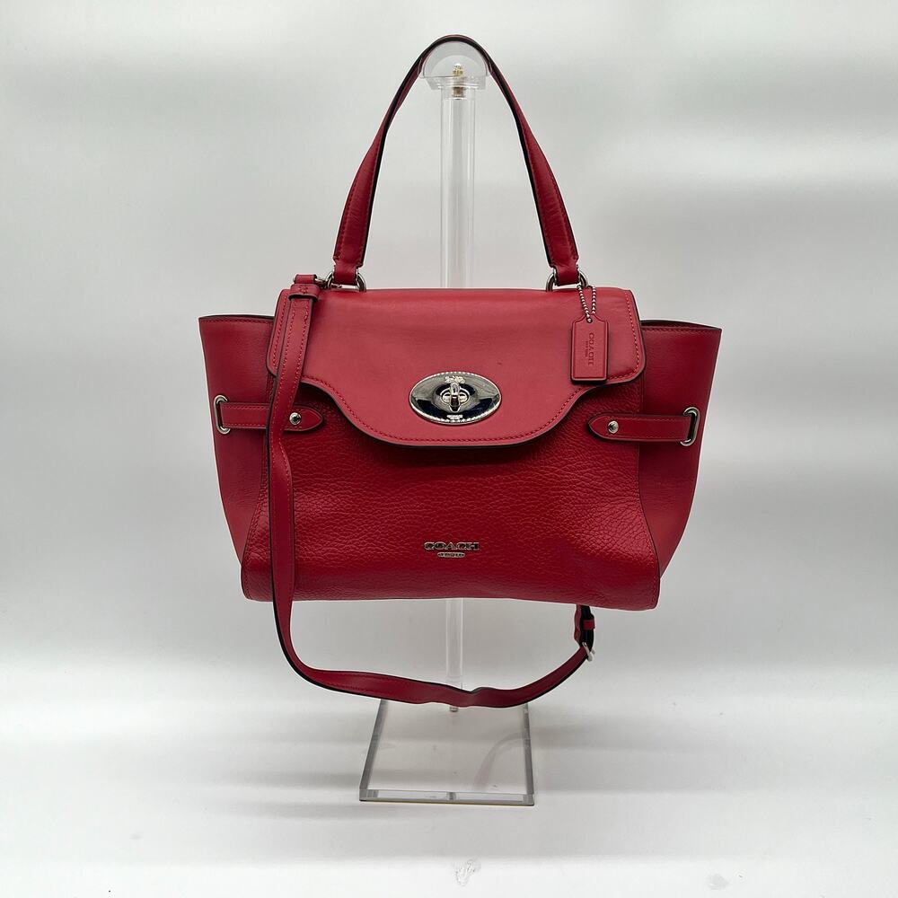 COACH Blake Flap Turnlock Leather Satchel, RETAILS $550